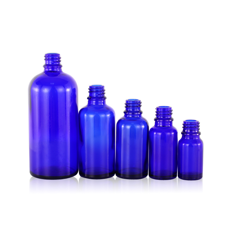 10ml 20ml 30ml 50ml 150ml cobalt blue glass cosmetic essential oil dropper bottle