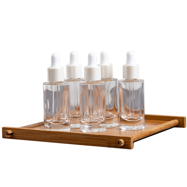 10ml 20ml 30ml 50ml 60ml 100ml frosted clear blue green amber glass essential oil dropper bottles bamboo cap 1 oz 2 oz 4 oz