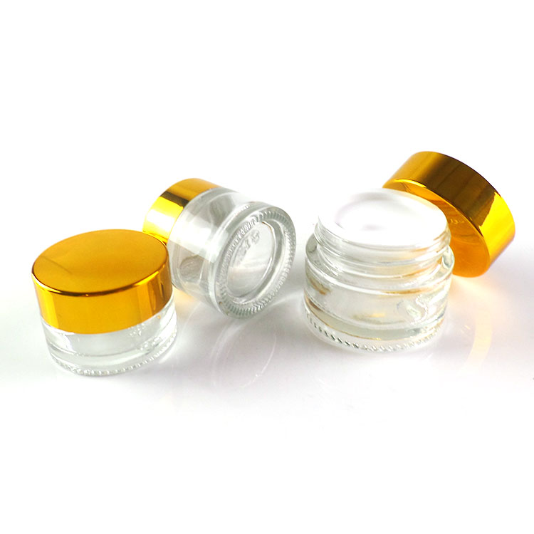 10ml 20ml 30ml 50ml 60ml clear amber frosted glass jar for cream