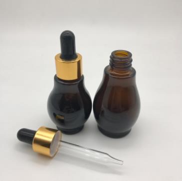 10ml 20ml 30ml 50ml amber gourd essential oil glass dropper bottle