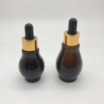 10ml 20ml 30ml 50ml amber gourd essential oil glass dropper bottle