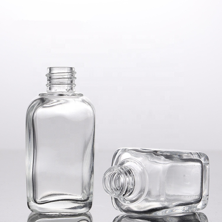 10ml 20ml 30ml 50ml100ml personal care square clear glass essential oil glass bottle with Pipette Droppers