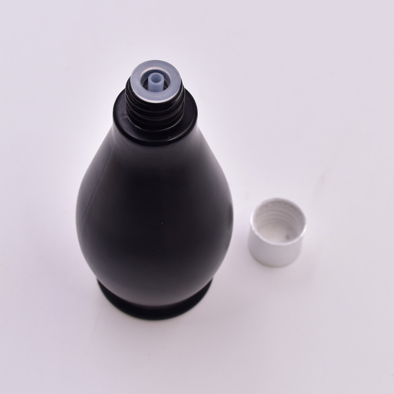 10ml 20ml 30ml 60ml 100ml matte black single gourd essential oil cosmetic packaging glass bottle with dropper spray pump cap