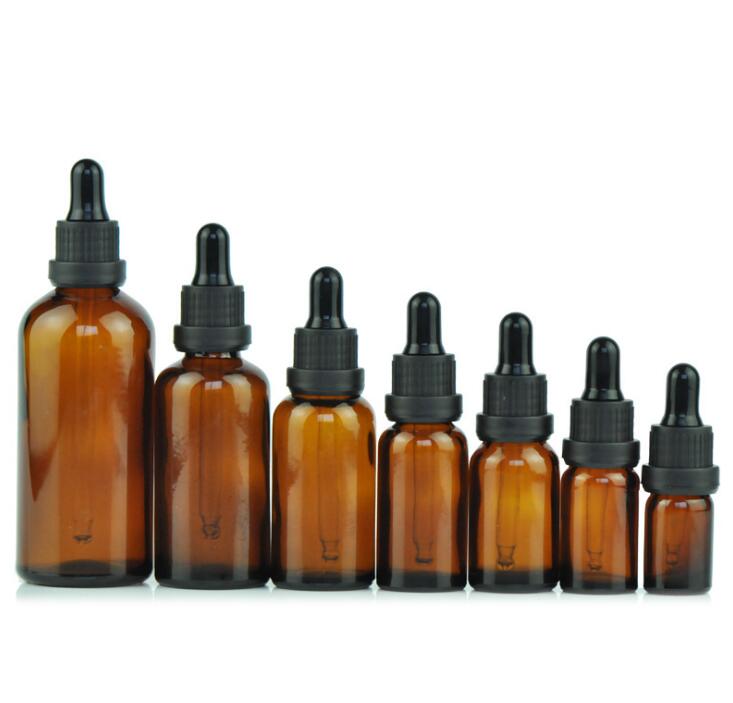 10ml 20ml 30ml Amber Glass Dropper Bottles Essential Oil Bottle Customize 30ml 50ml Cosmetic Bottle
