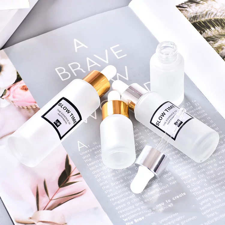 10ml 20ml 30ml Amber Glass Dropper Bottles Essential Oil Bottle Customize 30ml 50ml Frosted Cosmetic Bottle