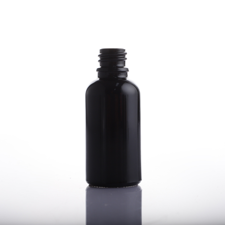 10ml 20ml 30ml Black Cosmetic Packaging Glass Essential Oil Dropper Bottle