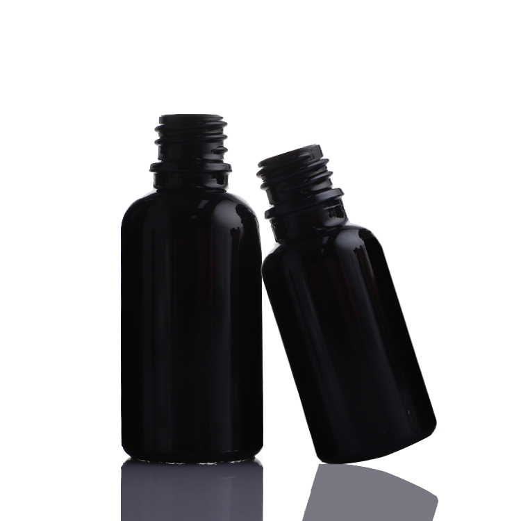 10ml 20ml 30ml Black Cosmetic Packaging Glass Essential Oil Dropper Bottle