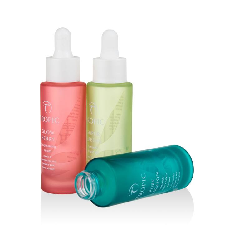 10ml 20ml 30ml Colour Glass Dropper Bottles Customize 30ml 50ml Frosted Serum Bottle
