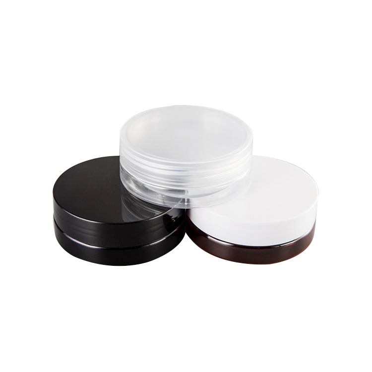 10ml 20ml 30ml Cosmetic Black Pet Plastic Cream Container Jar