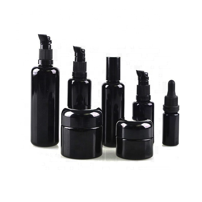 10ml 20ml 30ml Smell Proof Tall Wide Mouth Dark Violet Containers essential oil Jar for refillable cosmetic packaging