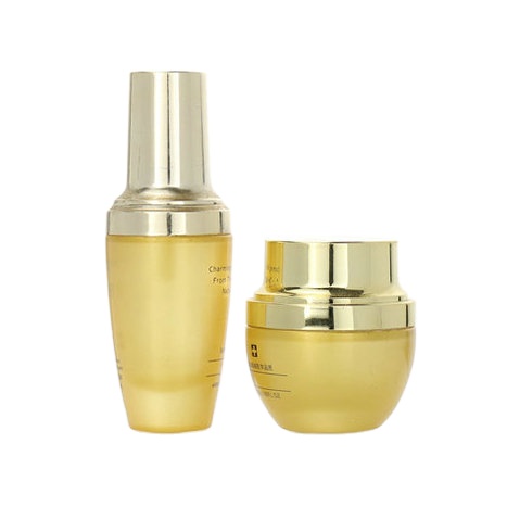 10ml 20ml 30ml airless frosted empty small glass rose gold cream container cosmetic jars