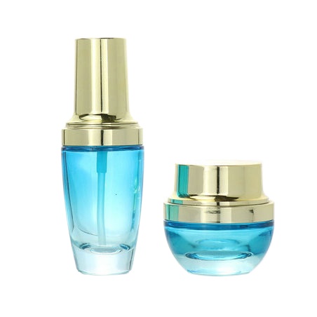 10ml 20ml 30ml airless frosted empty small glass rose gold cream container cosmetic jars