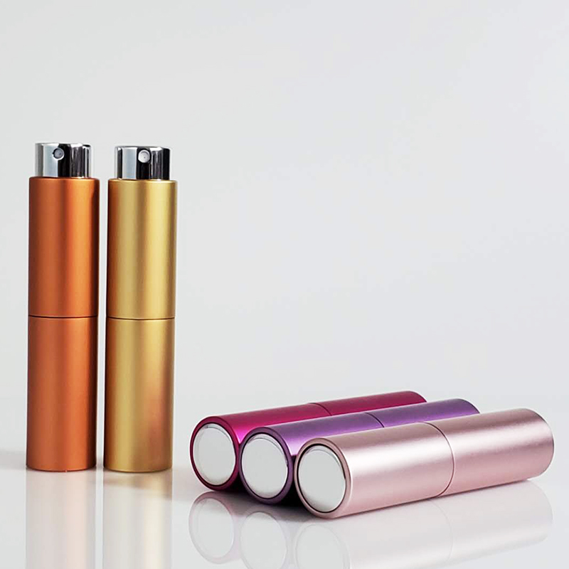 10ml 20ml Empty Refillable Mini Pocket 8ml 15ml Aluminum Twist Up Spray Perfume Bottles Atomizer