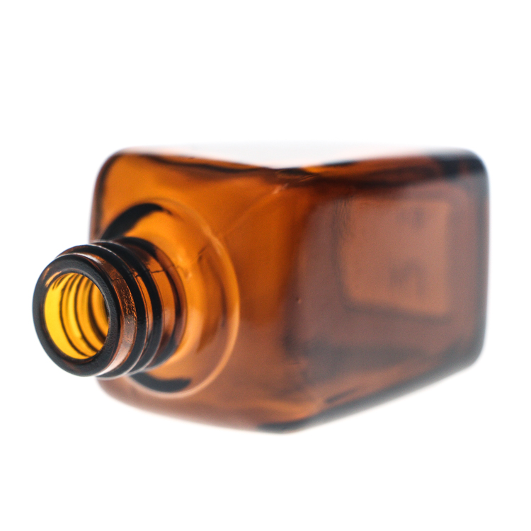 10ml 25ml 35ml 50ml 100ml Custom Empty Amber Square Glass Essential Oil Dropper Bottle