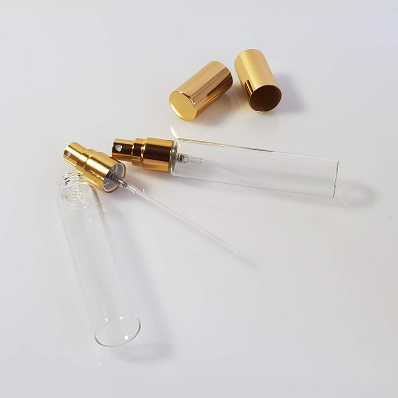 10ml 30ml 40ml 50ml Private Labels Essential Oil Bamboo Cap Gold Pump Spray Glass Bottle With Screw Liquor