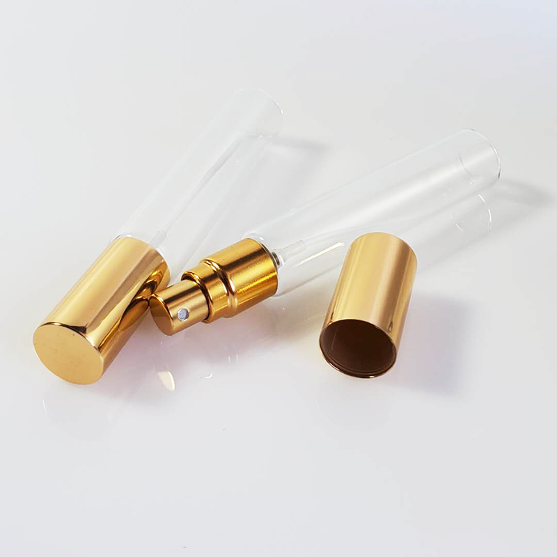 10ml 30ml 40ml 50ml Private Labels Essential Oil Bamboo Cap Gold Pump Spray Glass Bottle With Screw Liquor