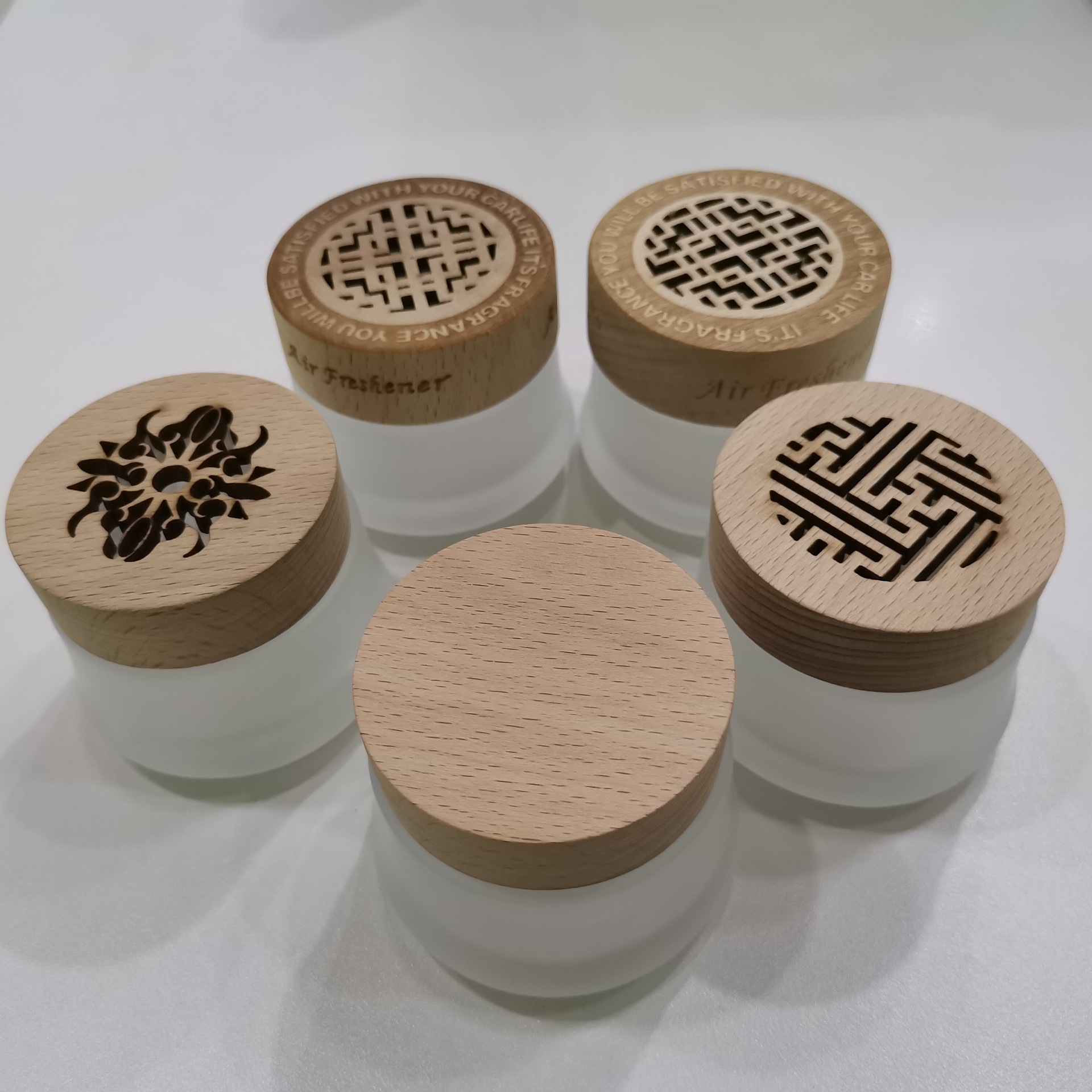 10ml 30ml 50 ml clear round personal skin care face cream cosmetic packing glass jar with screw bamboo lid