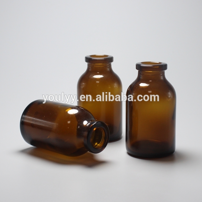 10ml 30ml 50ml 100ml 150ml 200ml 250ml 500mlCustomized CE Certified Amber Brown Crimp Glass Vial Glass Bottles with Caps