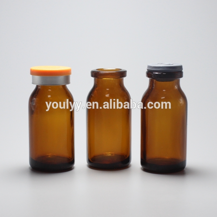10ml 30ml 50ml 100ml 150ml 200ml 250ml 500mlCustomized CE Certified Amber Brown Crimp Glass Vial Glass Bottles with Caps