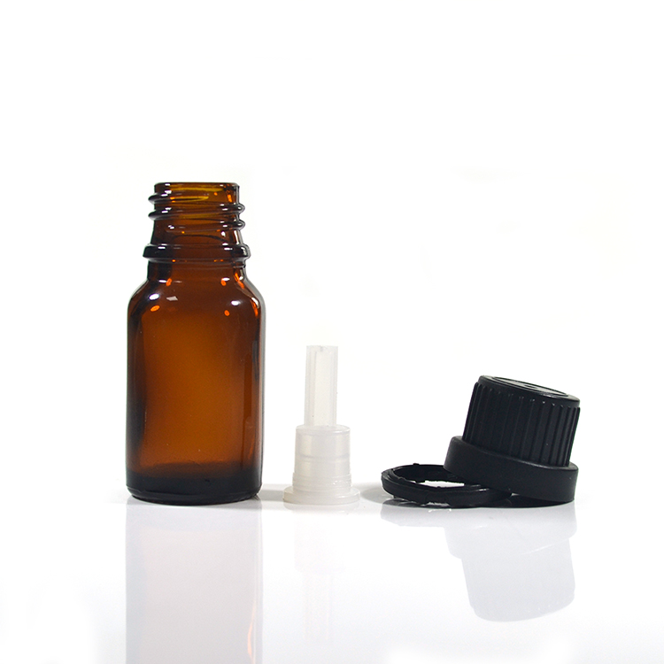 10ml 30ml 50ml 100ml clear blue green amber massage essential oil glass bottle with tamper proof cap and orifice reducer