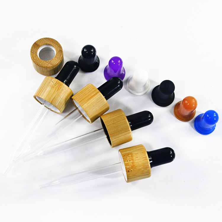 10ml 30ml 50ml 100ml frosted matte black essential oil glass dropper bottle bamboo lid for e liquid flavor