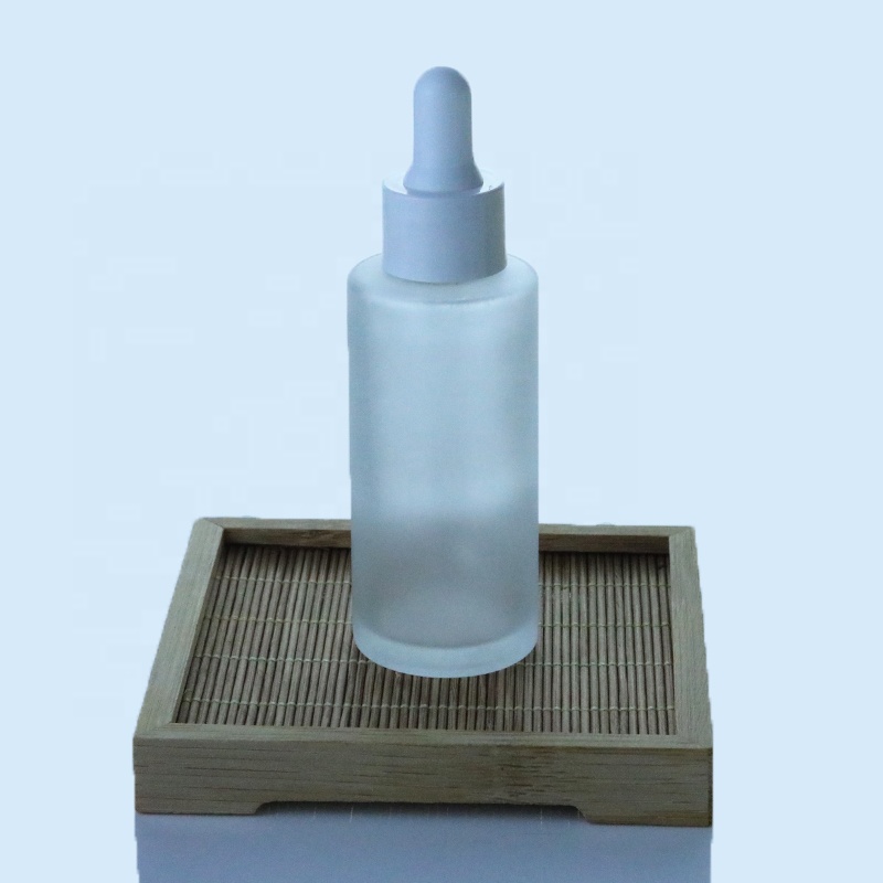 10ml 30ml 50ml 60ml 80ml 100ml flat shoulder white frosted dropper bottle serum glass bottle (EPG15)