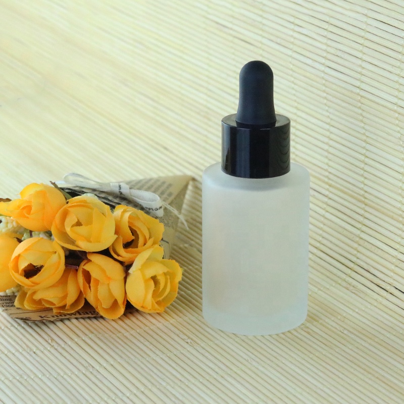 10ml 30ml 50ml 60ml 80ml 100ml flat shoulder white frosted dropper bottle serum glass bottle (EPG15)
