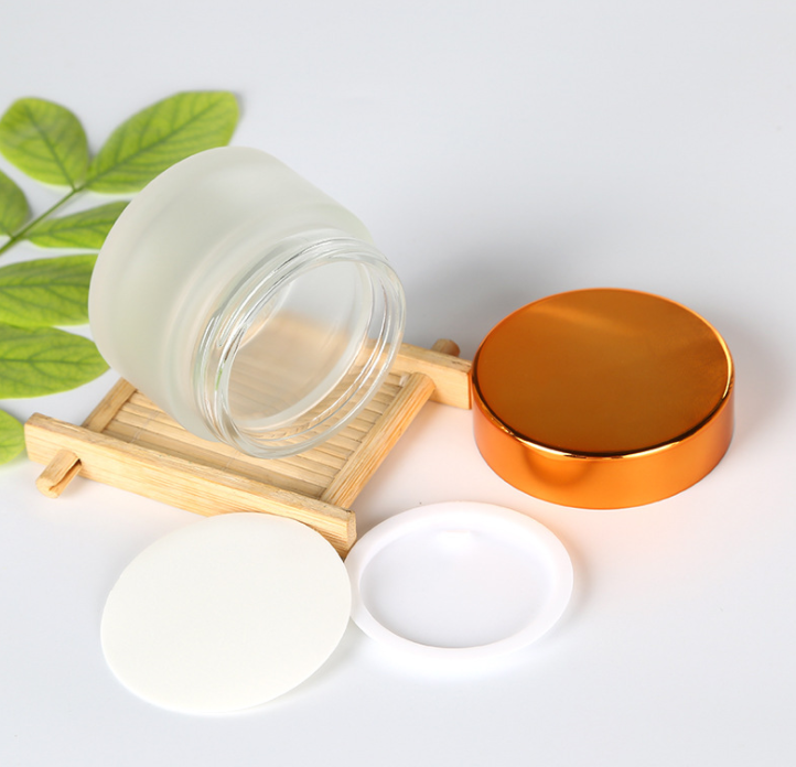 10ml 30ml 50ml 80ml 100ml matte frosted body skin care cream cosmetic glass jars with plastic cap