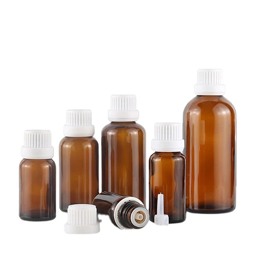 10ml 30ml 50ml Big Head T/E Dropper Oil Glass Bottle Cosmetic Packaging for Personal Care