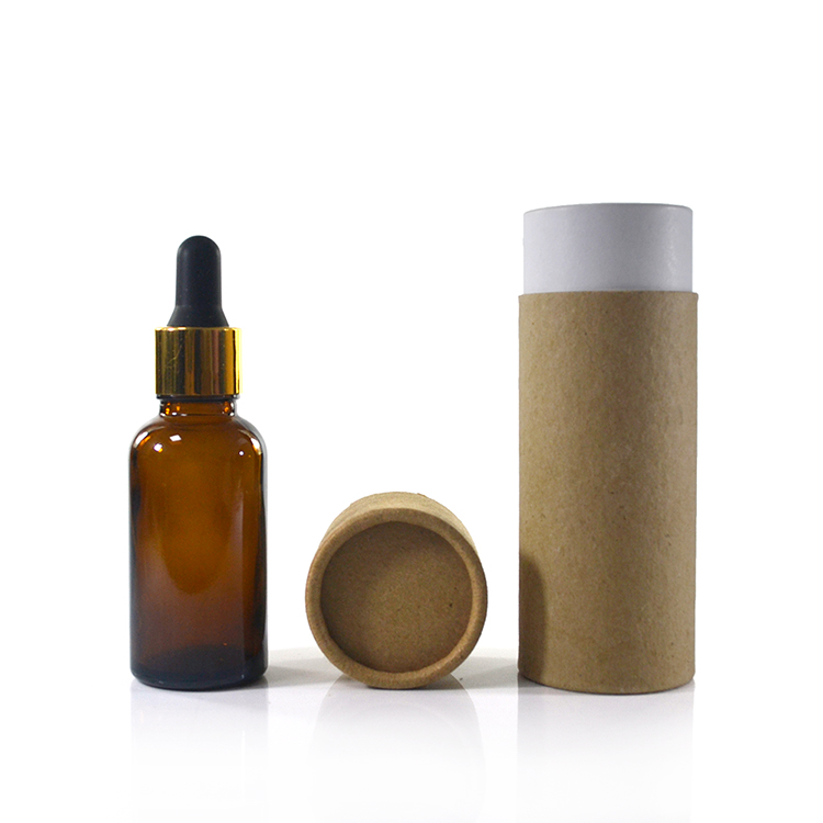 10ml 30ml 50ml Cosmetic Packaging Paper Tube White Brown Black Dropper Essential Oil Screen Printing Personal Care