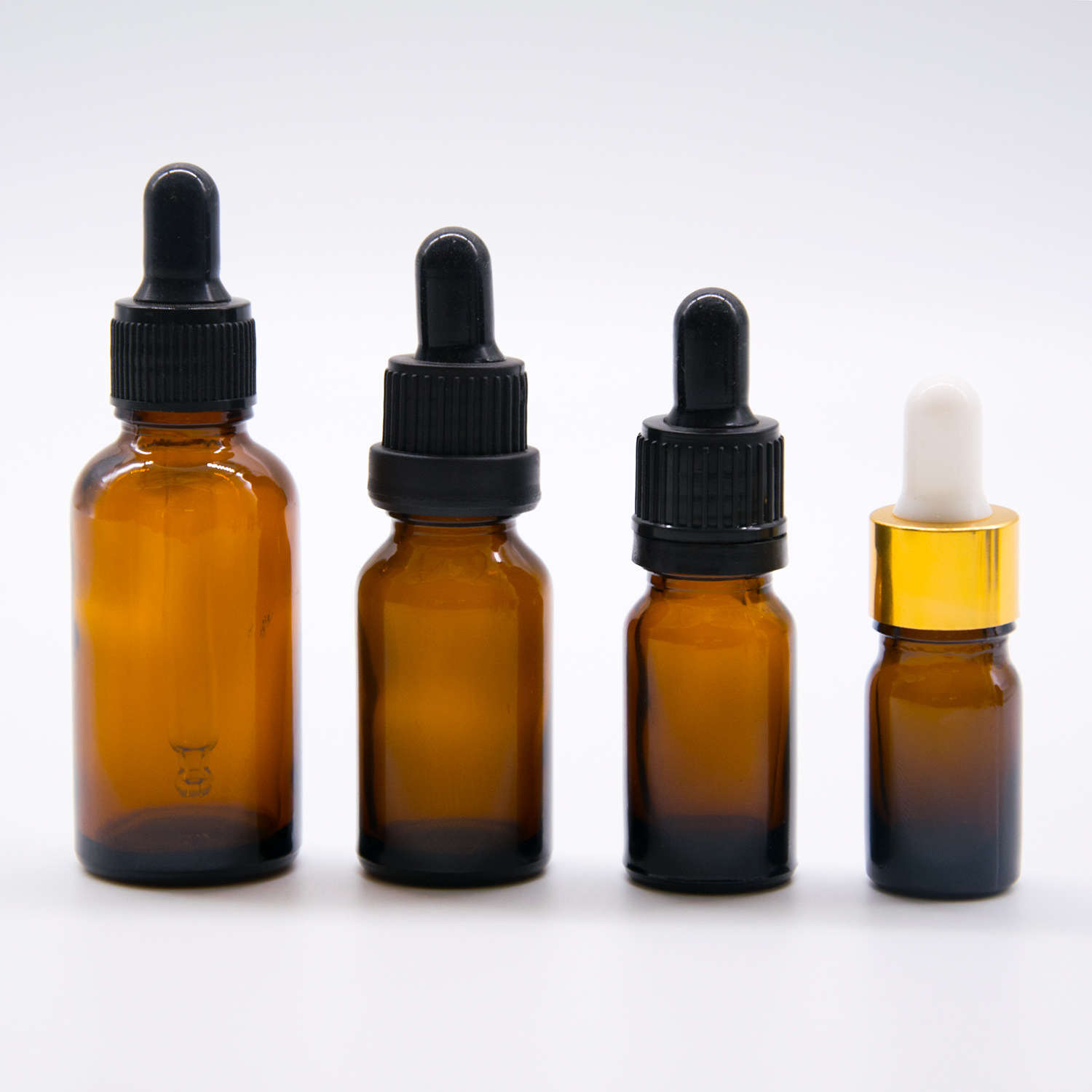 10ml / 30ml Cosmetic Dropper Bottle Amber Glass Essential Oil Bottle Dropper 30 ml Glass Dropper Bottle