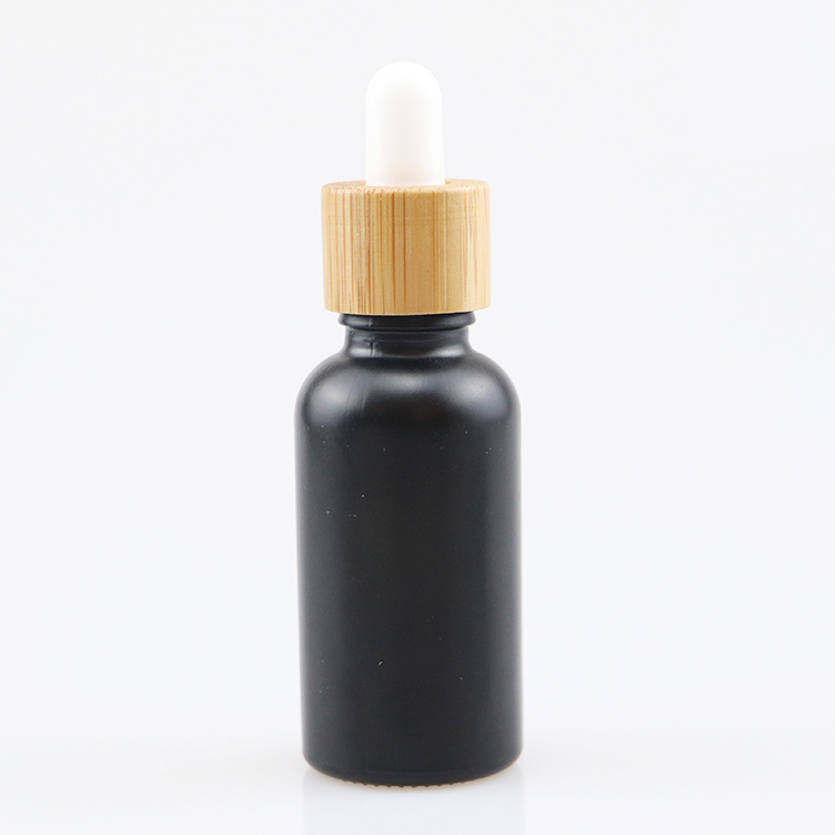10ml 30ml bamboo top glass bottle 10ml 30ml bamboo premium essential oils bottle for tincture oil and CBD oil