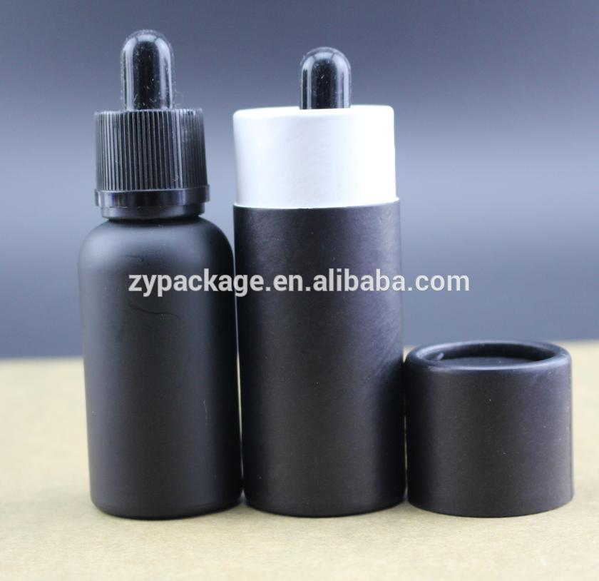 10ml 30ml black glass dropper bottle beard oil black glass dropper bottle with cardboard tube box for essential oil