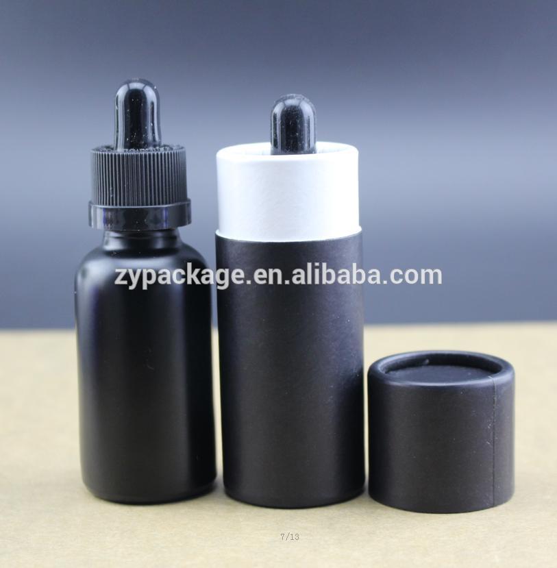 10ml 30ml black glass dropper bottle beard oil black glass dropper bottle with cardboard tube box for essential oil