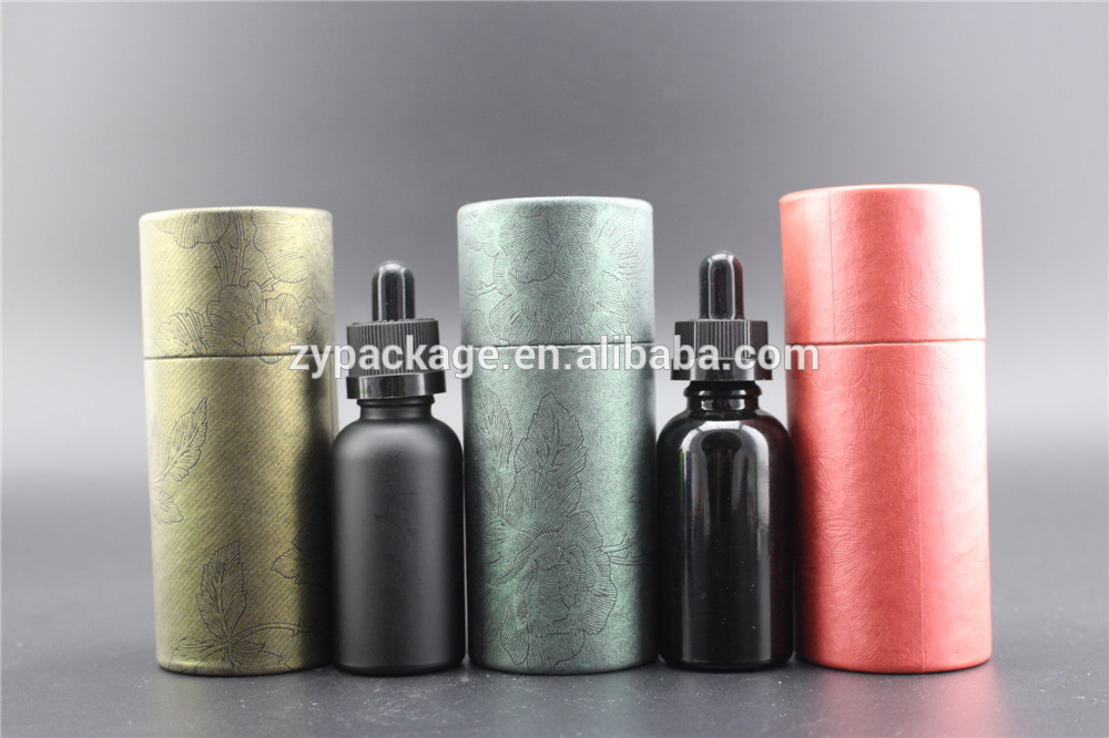 10ml 30ml black glass dropper bottle beard oil black glass dropper bottle with cardboard tube box for essential oil