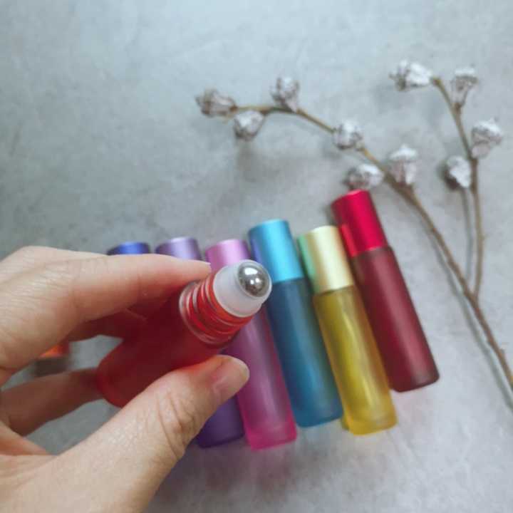 10ml 8 pieces empty glass roll on ball open way perfume essential oil frosted bottles