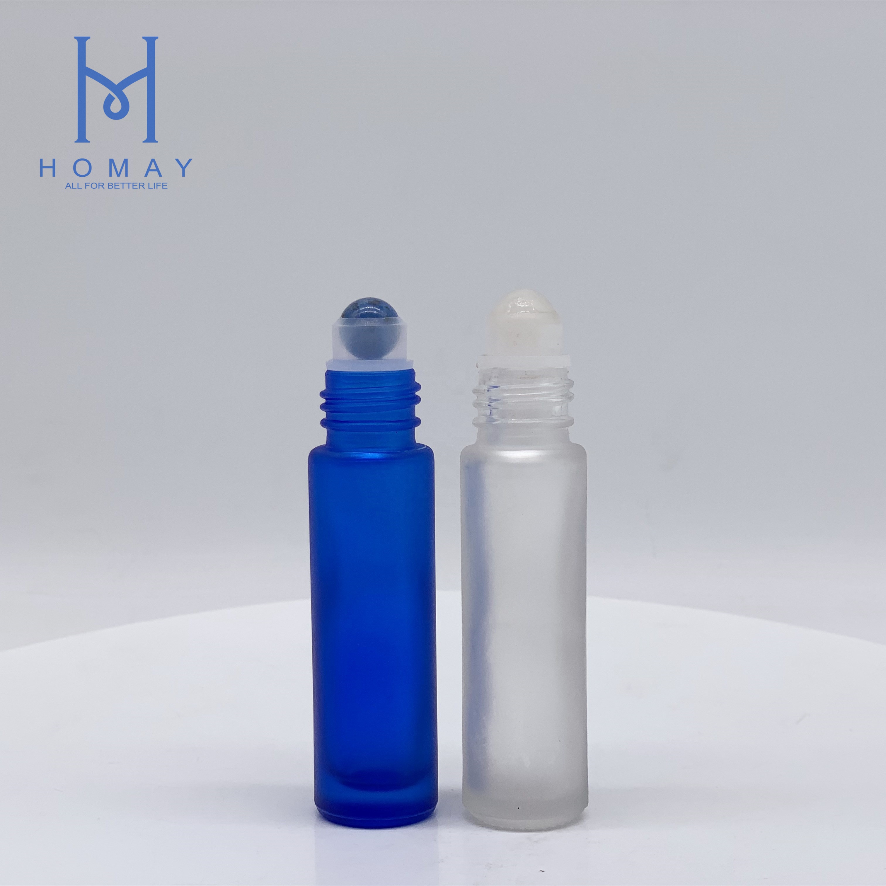 10ml Accepted customization essential oil roll on glass bottle with caps and rollers