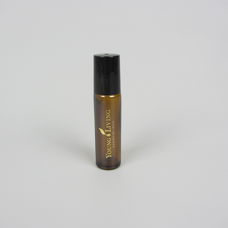 10ml Amber Brown  Roll On Bottle Glass With Metal Ball