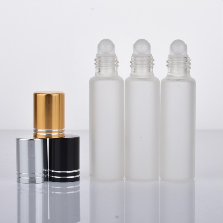 10ml Amber Frosted Glass Roll-On Bottles