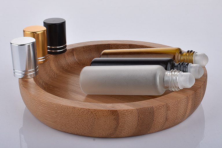 10ml Amber Frosted Glass Roll-On Bottles