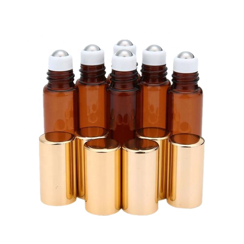 10ml Amber Glass Roll On Bottles Essential Oil Glass Bottle Perfume Glass Bottle