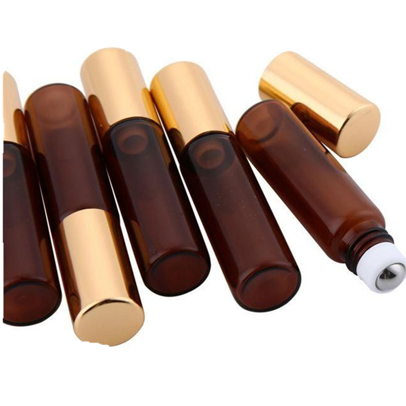 10ml Amber Glass Roll On Bottles Essential Oil Glass Bottle Perfume Glass Bottle