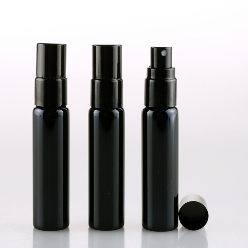 10ml Anodized Aluminum Black UV 17mm Perfume Bottle Spray Glass Perfume Empty Bottle