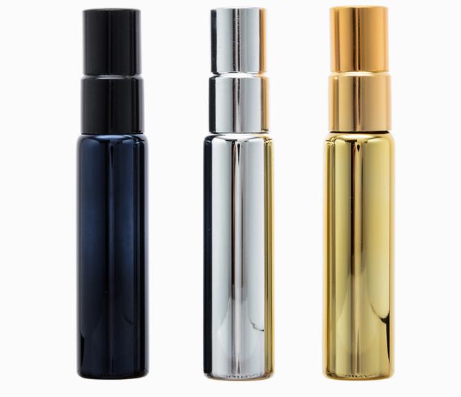10ml Anodized Aluminum Black UV 17mm Perfume Bottle Spray Glass Perfume Empty Bottle