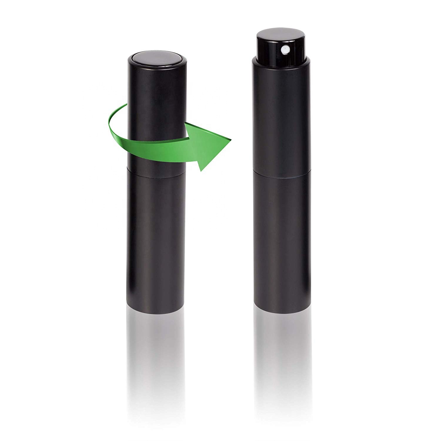10ml Black Color Aluminum Twist up perfume atomizer travel perfume bottle