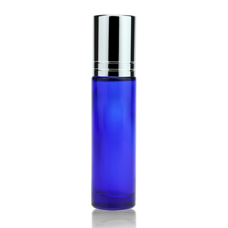 10ml Blue Glass Bottle Roll On Bottle For Oil Packaging ready to ship