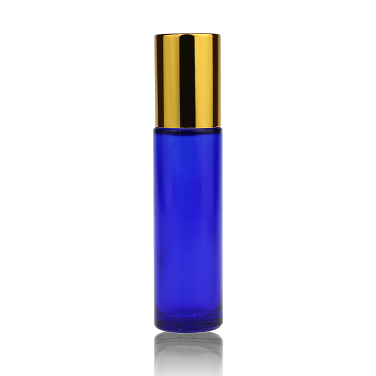 10ml Blue Glass Bottle Roll On Bottle For Oil Packaging ready to ship