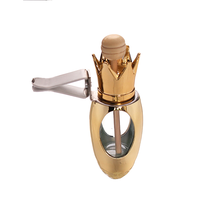 10ml Bullet shape gold/silver air freshener car Perfume essential oil bottle with Volatile rods clip perfume glass bottles