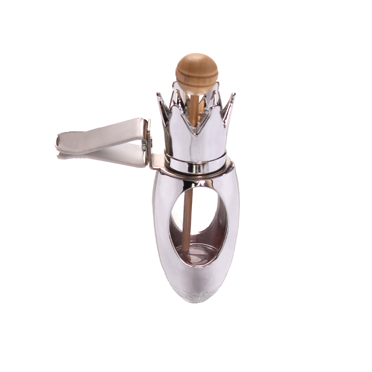 10ml Bullet shape gold/silver air freshener car Perfume essential oil bottle with Volatile rods clip perfume glass bottles