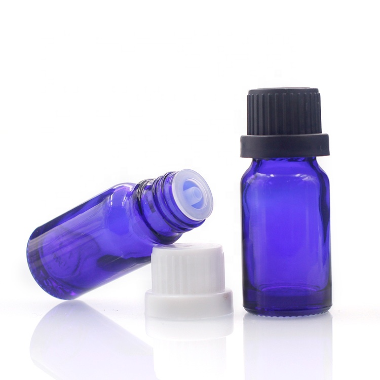 10ml Clear Amber Blue Glass Essential Oil Bottle With Insert And Tamper Proof Cap For Essential Oil